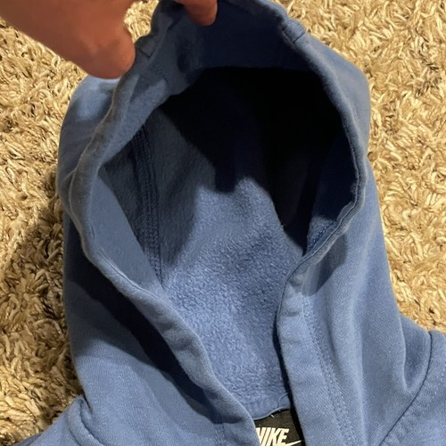 Nike Hoodie Youth Large Blue Full Zip Hooded Sweatshirt Sweater Club Fleece - Picture 6 of 12