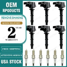 6X Ignition Coil + 6X Spark Plug for 06-11 Mercedes-Benz ML350 3.5L 2729060060