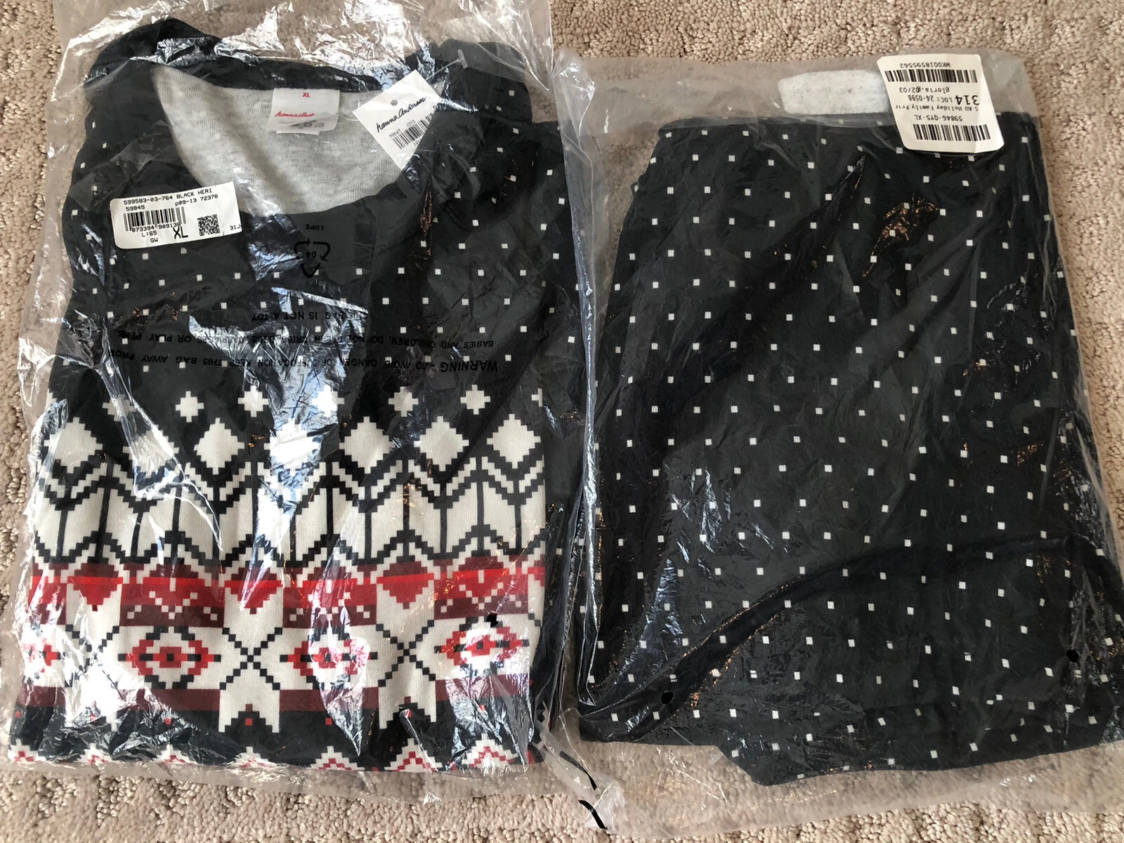 Hanna Andersson Adult Unisex Long John Pajama Set - Top and Pant XL