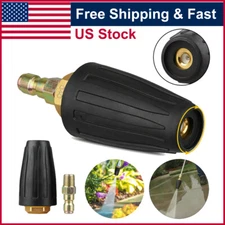 1/4" High Pressure Washer Rotating Turbo Nozzle Spray Tip 4.0 GPM 3000PSI Quick