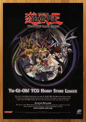 2004 Yu-Gi-Oh! TCG Hobby Store League Vintage Print Ad/Poster CCG