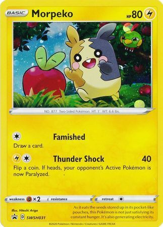 MORPEKO SWSH031 BLACK STAR PROMO POKEMON (COSMOS HOLO, NM) - Picture 1 of 1
