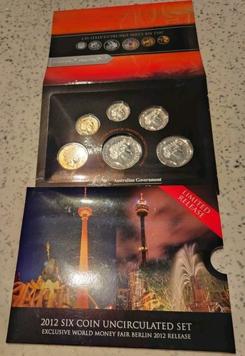2012-SIX COIN UNC SET"EXCLUSIVE WORLD MONEY FAIR BERLIN" Hyper-50c ●1500 Mintage - Picture 6 of 21
