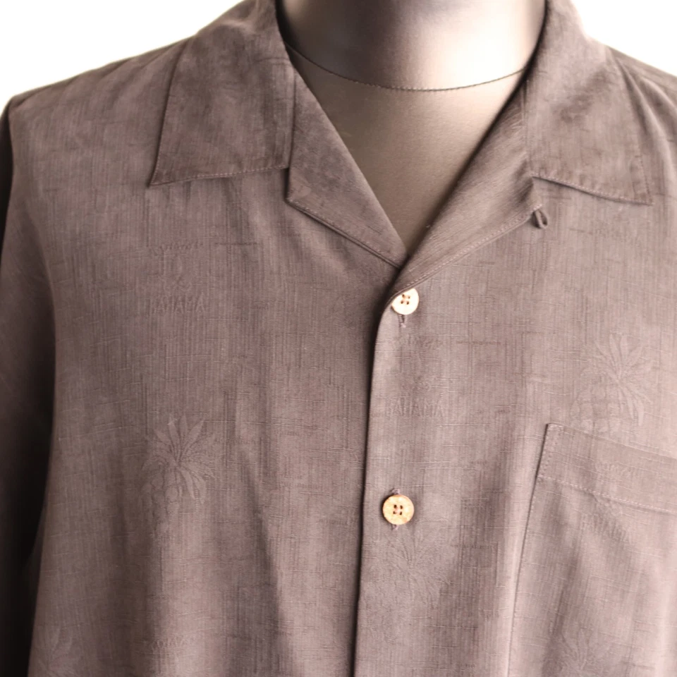 Tommy Bahama Men's P.H.D Pop Had Dough Engraved Hawaiin Shirt Size XL Black - Image 3 of 4