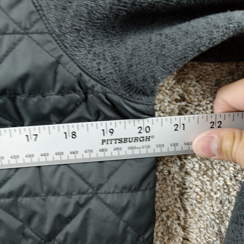 North Face Jacket Boys XL Black Quilted Puffer Fleece Sleeves Hoodie - Picture 3 of 8