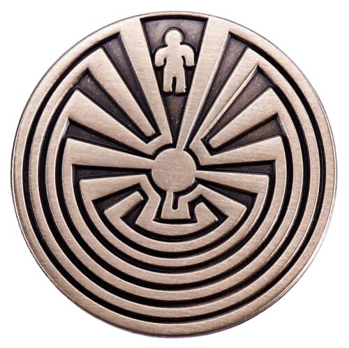 I'itoi I'ithi the Man in the Maze of Life Labyrinth Tohono O'odham Enamel Pin - Picture 1 of 4
