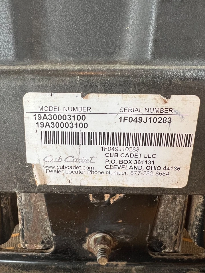 Used Cub Cadet Twin Rear Bagger Model Number 19A3003100 for 42 and 46 Inch Decks - Image 3 of 4