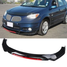For Pontiac Vibe 2003-2010 Black&Red Front Bumper Lip Spoiler Splitter Body Kit