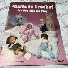 Gaylemot Publishing Dolls To Crochet For Use And Play 18 Projects Vintage Patter