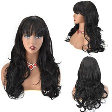 Long Wavy Women Wig Synthetic Black Brown Hair Fashion Cosplay Party Wigs 26" US