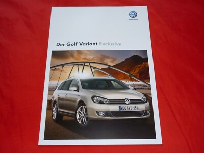 2009 VW Golf V Variant ''Exclusive'' Special Model Brochure Brochure Depliant