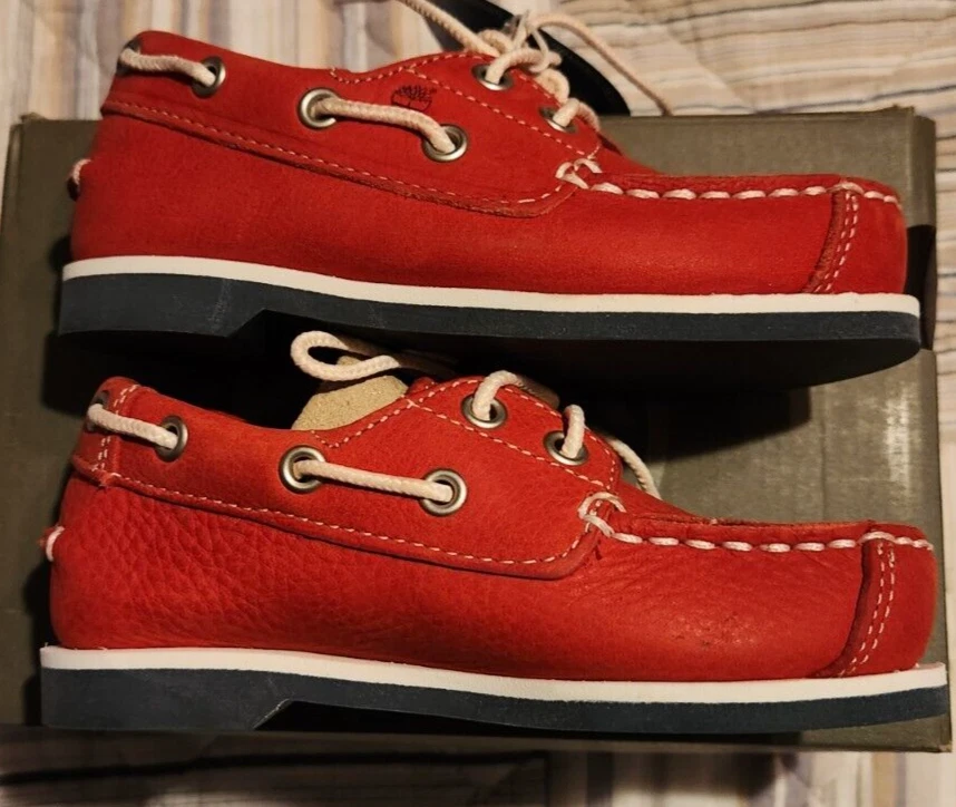 Timberland детей ясельного возраста PEAKS ISLAND 2 глаз лодки туфли красный 6886R - Изображение 4 из 4