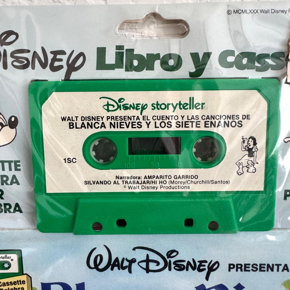 Walt Disney Snow White & Seven Dwarfs Audio Cassette Tape SPANISH VERSION New! - Image 3 of 4