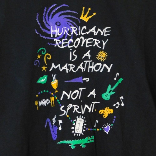 Vintage Y2K Hurricane Katrina Recovery T Shirt Size L New Orleans - Picture 4 of 4