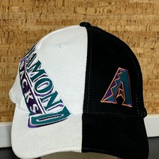 VTG Arizona Diamondbacks Drew Pearson Hat Mens Black White Split Snapback MLB