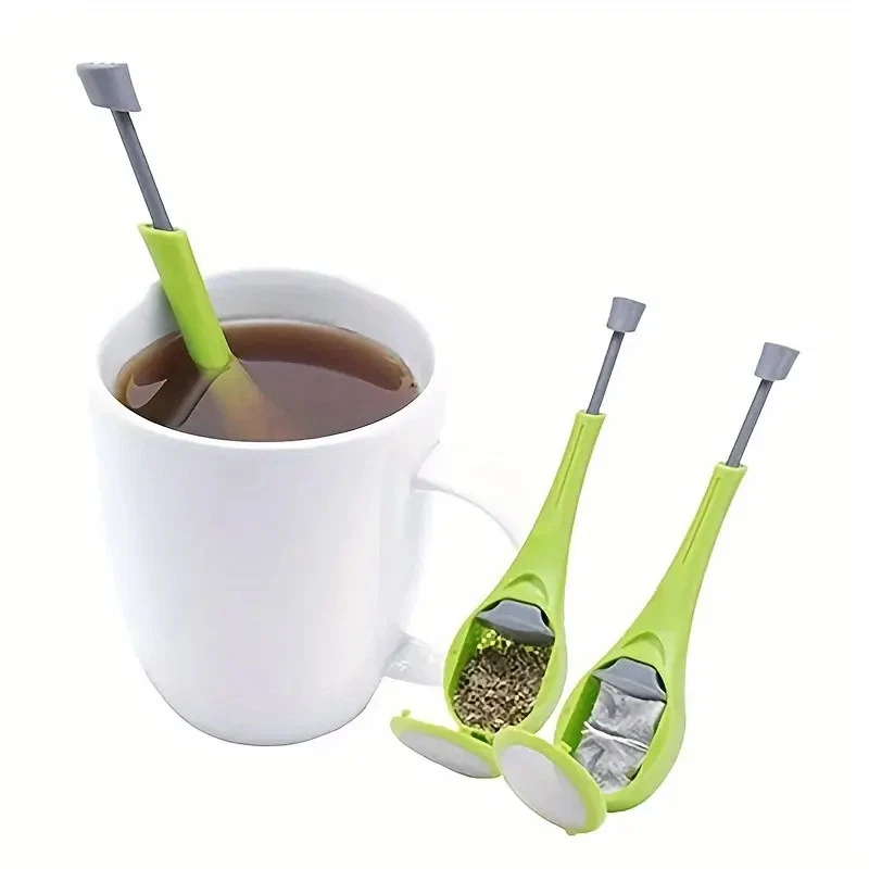 Colador de té utensilios de cocina de silicona juego de té prensa filtro de té herramienta infusora reutilizable Foto 3 de 4