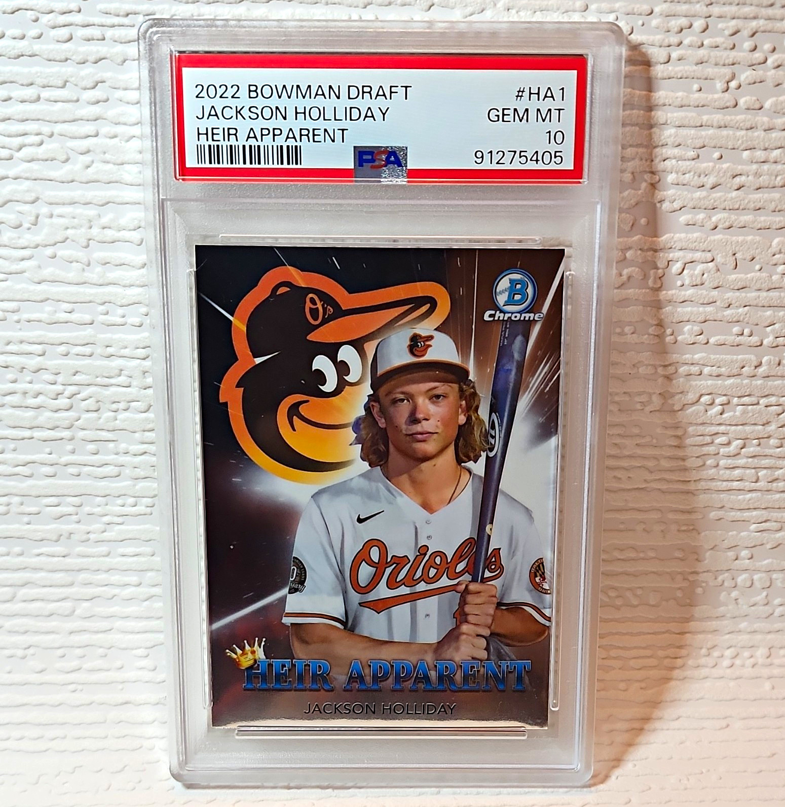 2022 Bowman Draft Jackson Holliday Heir Apparent HA1 PSA 10 GEM MINT Orioles