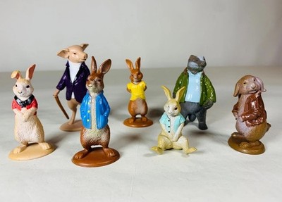 Vintage Beatrix Potter Peter Rabbit & Friends PVC Figuren Restposten x 6 FW&CO