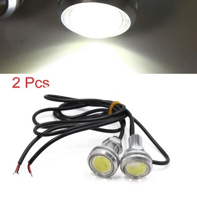 2pcs 23mm White Eagle Eye LED Daytime Running DRL Light Backup Lamp Bulb for Car