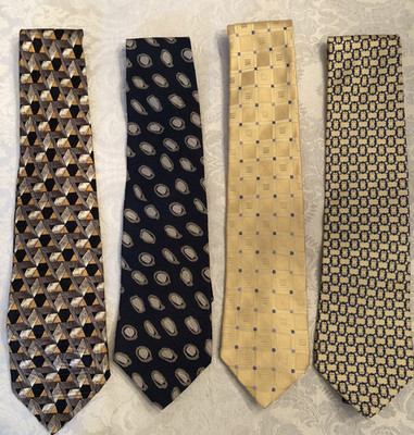 Firenze, Robert Talbott, Michael Kors, Hilfiger 100% Silk Ties Lot of 4