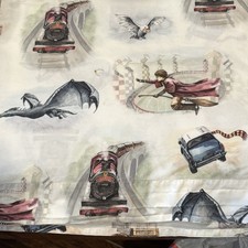Pottery Barn Kids Harry Potter Twin Flat Sheet Organic Cotton Hogwarts Express