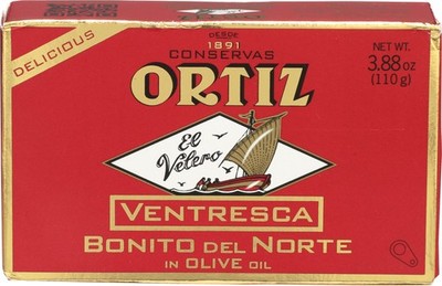 Ortiz Ventresca White Tuna Belly in Olive Oil, Tender Buttery Fillets with Ex...
