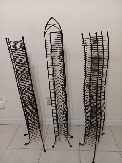 Cd Metal Storage Rack CD Storage Black Metal Rack Set of 3 | eBay