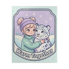 Cute Winter Snow Leopard Puzzle Beginner Puzzle