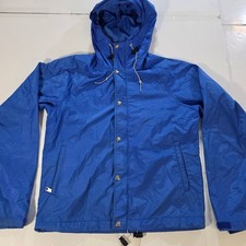 Vtg 80s The North Face Gore-Tex Rain Jacket Blue Made in USA Mens Oversized S