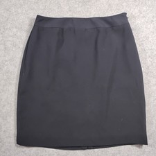 Apostrophe Pencil Mini Skirt Y2K Women Size 4 Black Lined Corporate Work Office