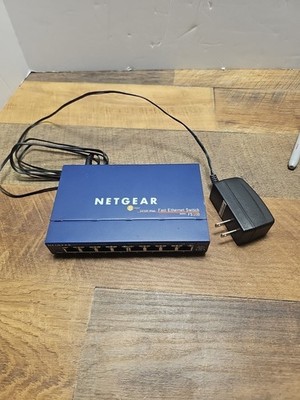 NETGEAR ProSafe FS108P 8-Port 10/100 Switch 4 Port Poe with Power Supply
