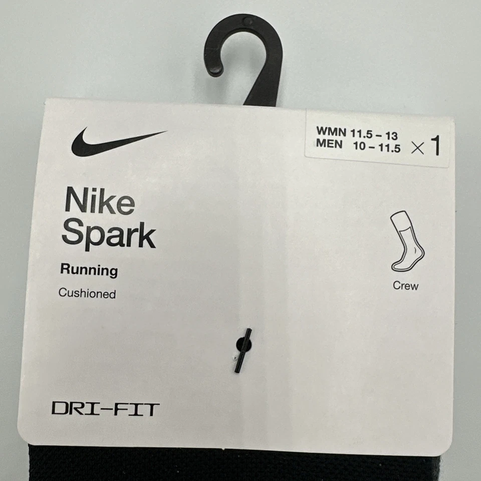 Calcetines Nike Spark acolchados para correr - negros - para hombre 10-11,5 *LOTE DE 2 PARES* Foto 4 de 4