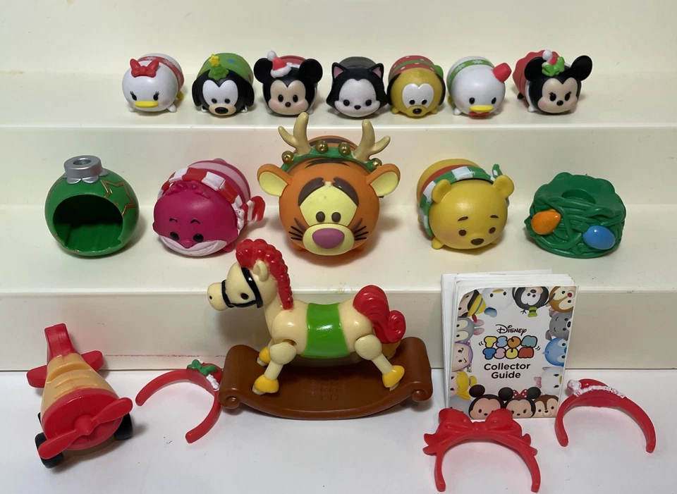 Disney Tsum Tsum Holiday Figures & Guide Mickey Minnie Goofy Tigger Pooh Pluto - Image 2 of 4