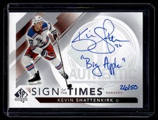 2017-18 Upper Deck SP Authentic Sign of the Times Inscribed Kevin Shattenkirk