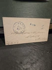 1800s Rare Lafayette Indiana Stampless Cover To Detroit Michigan Change Box A