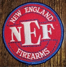 Vintage Embroidered 3" Red New England Firearms NEF Cloth Patch