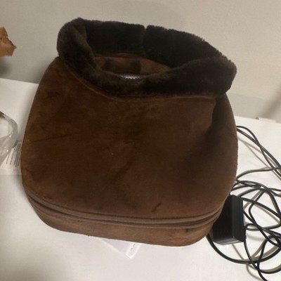 Snailax Shiatsu Heated Foot Massager, Plush Brown, Model SL-522SP
