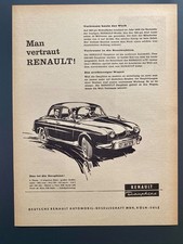 Renault Dauphine Man vertraut Renault! Oldtimer 1959 Vintage Werbung Reklame