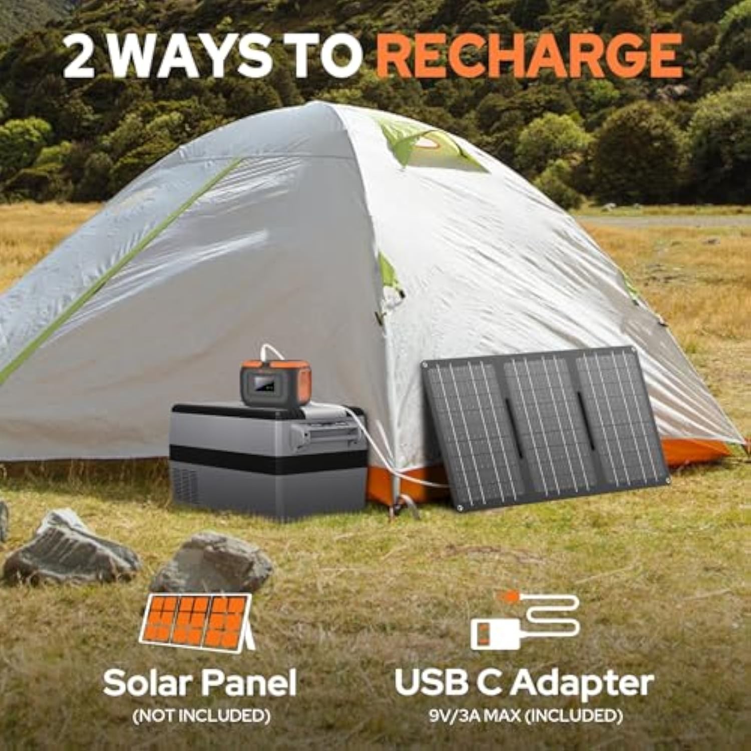 Battery Generator Box Open Box -Portable Power Station 120W, 110V Power Bank Portable ...