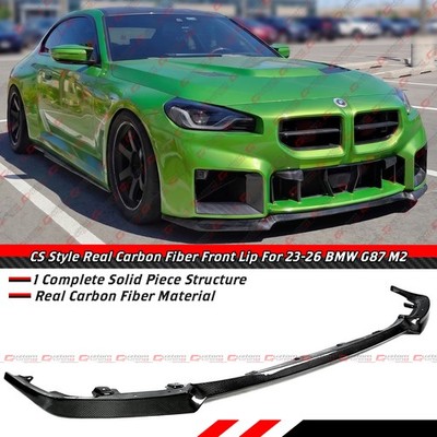 For 2023-26 BMW G87 M2 Real Carbon Fiber CS Style 1PC Front Bumper Splitter Lip