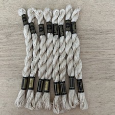 Lot of 8 DMC Cotton Perle 3 Embroidery Floss 15m/16.4y/5g ECRU off White