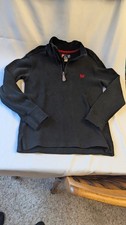 Excellent Boy's Black Quarter Zip CHAPS Sweater Size S 8