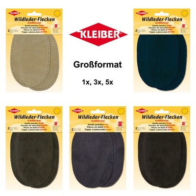 Wildleder-Flicken Flecken Marke Kleiber Echtes Leder Großformat zum Annähen
