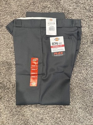 Dickies Men's 874 Pants Original Fit Work School Charcoal Size 32x30 New