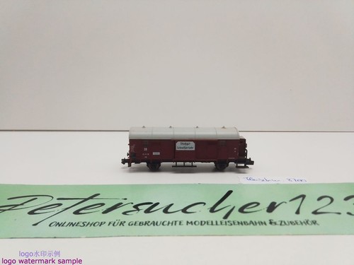 Fleischmann N DC 8700 ged. Vagón de mercancías 'mercancía a piezas transporte rápido' / Glhs / NEM / D | Zustand: Gebraucht