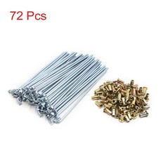 72stk Motorrad Rad Speichen m Nippel Silberton 4mm Gewinde Dmr. 160mm Länge