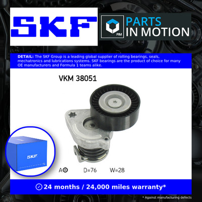 Aux Belt Tensioner fits MERCEDES SLK250 R172 1.8 2011 on Drive V-Ribbed SKF New