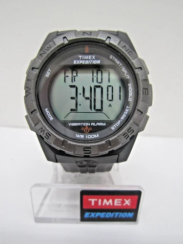 Timex Expedition Vibration Alarm WR 100M Watch Vintage New