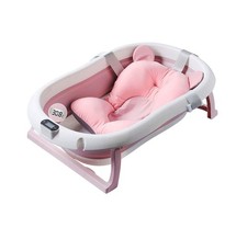 Foldable Baby Bath Tub,Newborn Baby Tub with Soft Bath Mat and Real... Fast Ship
