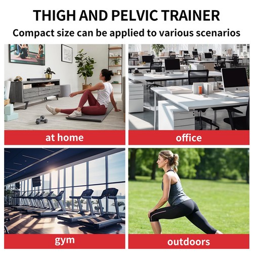 ZQINGRAN Thigh Trainer with Counter,3-in-1 Pelvic Floor Exercise black+ red  - Picture 6 of 7